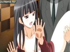 Black-hearted hentai babe gets fucked hard and gets some pussy