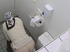 Granny got will not hear of arse on toilet voyeur video while pissing