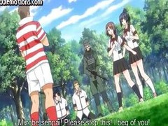 Busty, young Hentai girls get gang banged by the soccer team